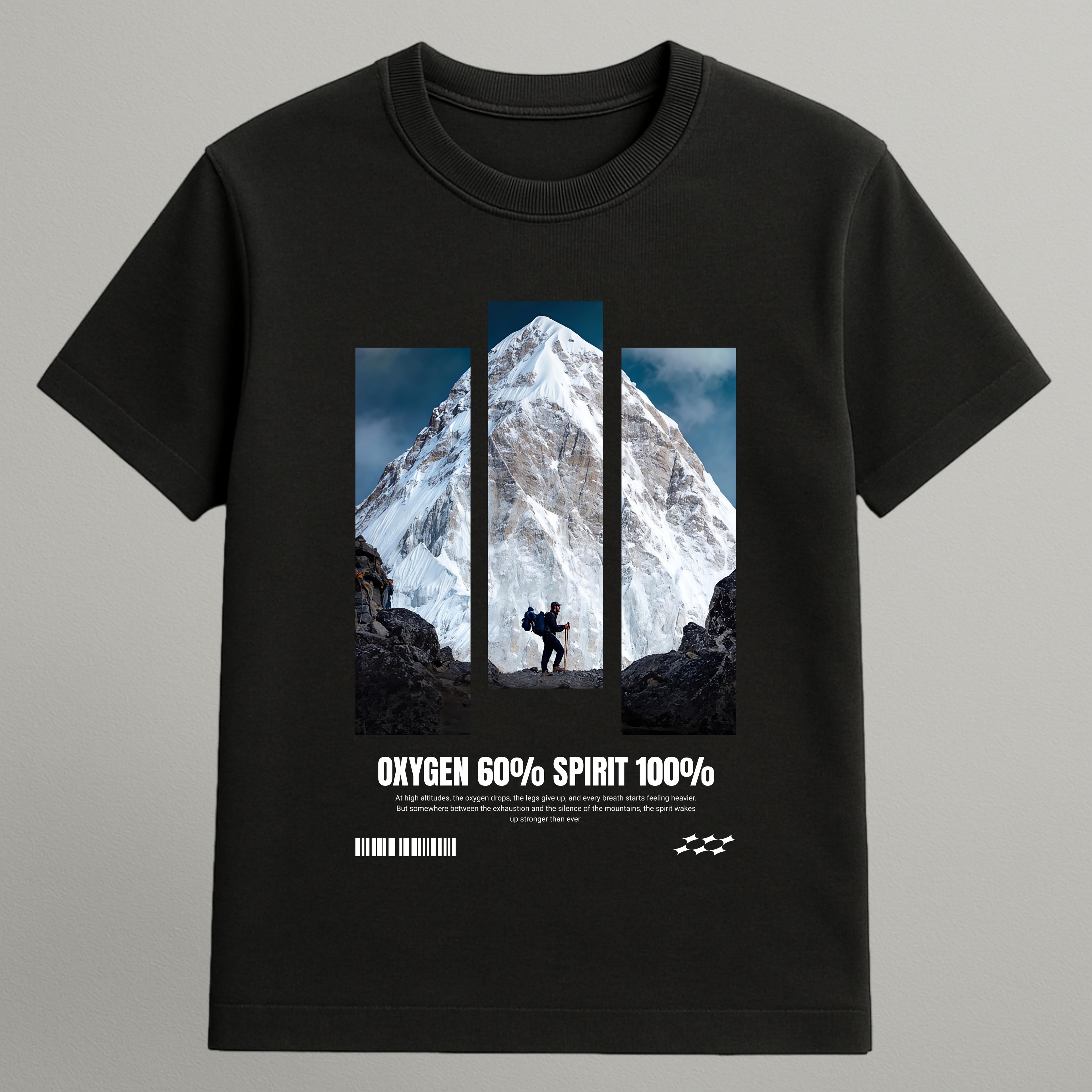 Oxygen 60% Spirit 100% T-shirt
