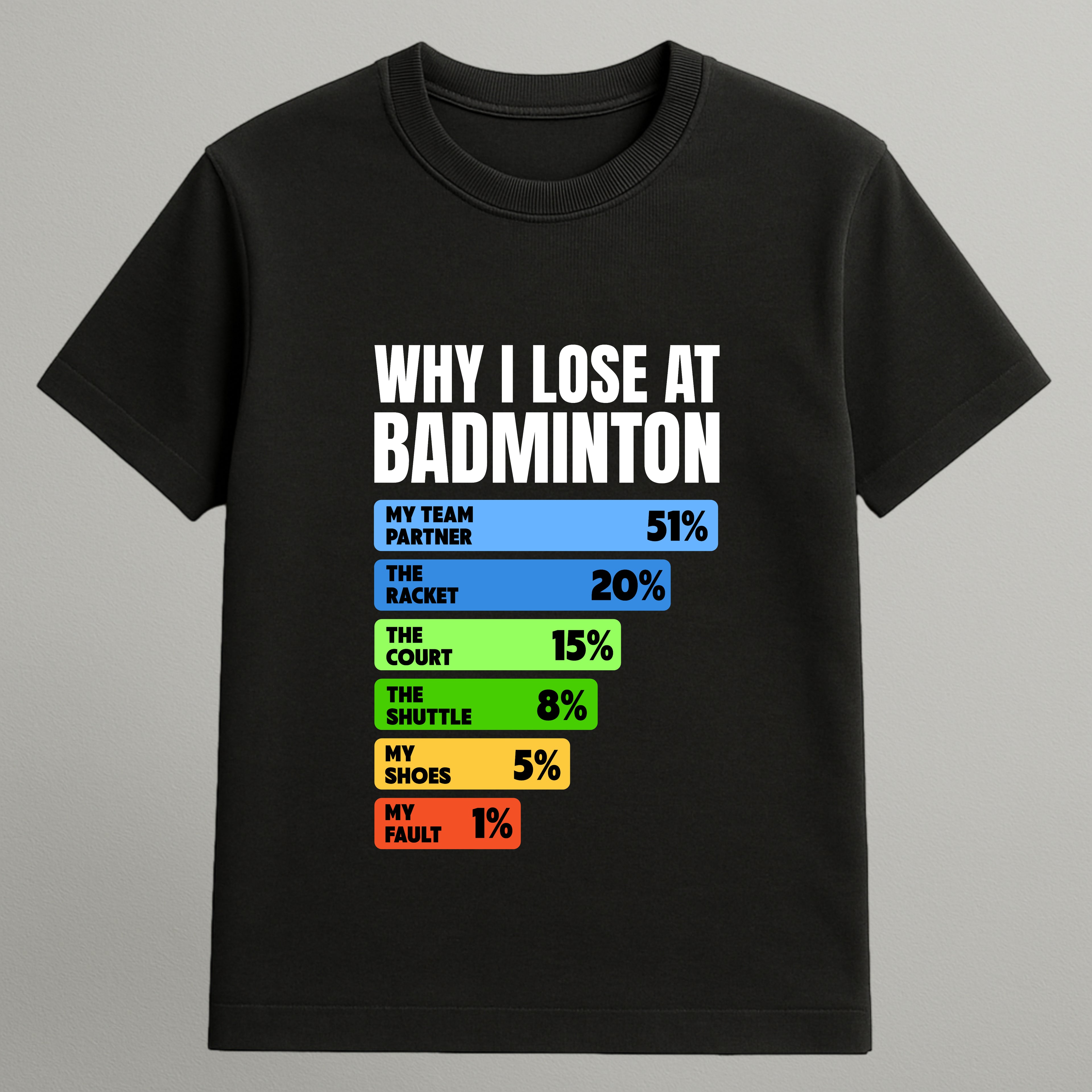 Why I Lose at Badminton T-shirt