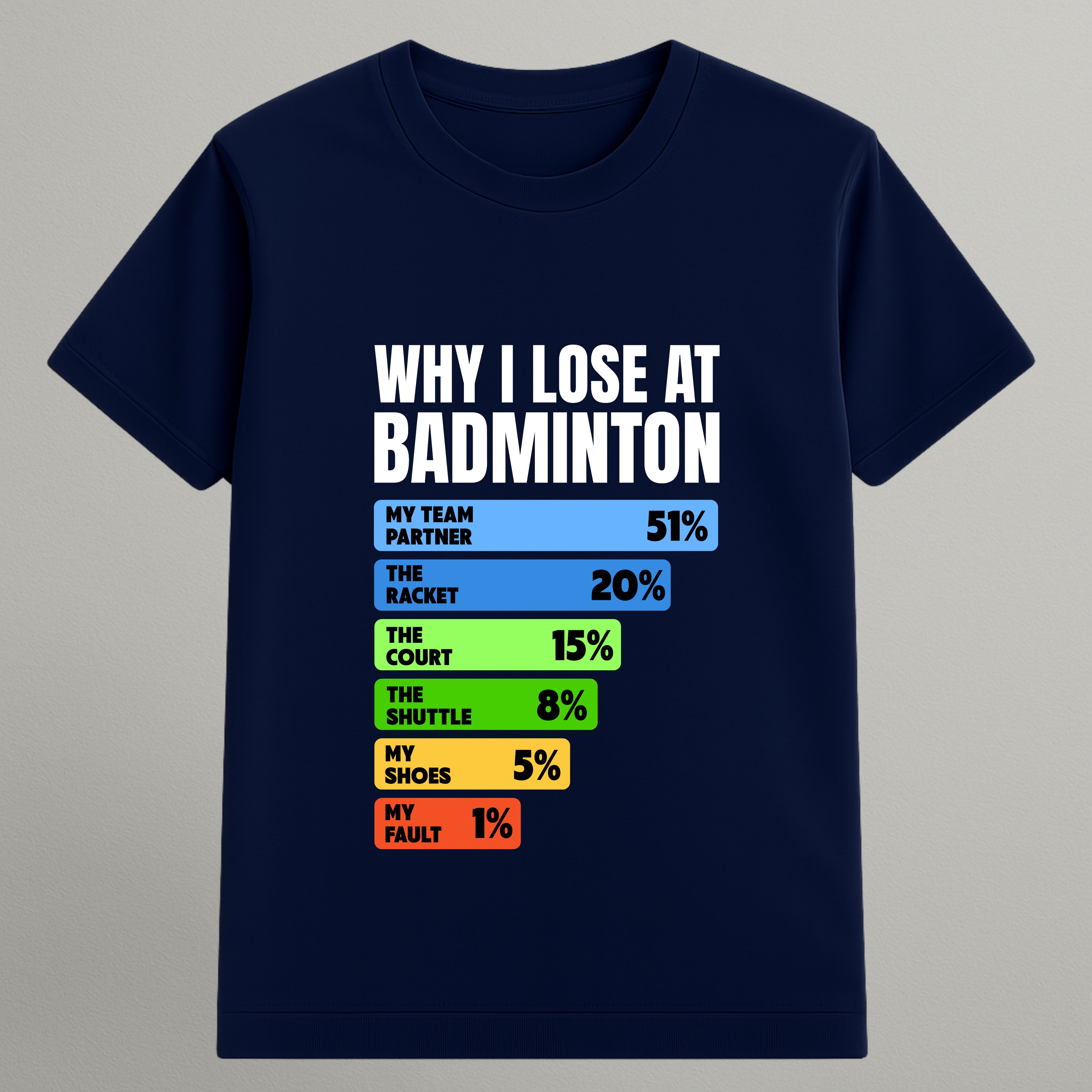 Why I Lose at Badminton T-shirt