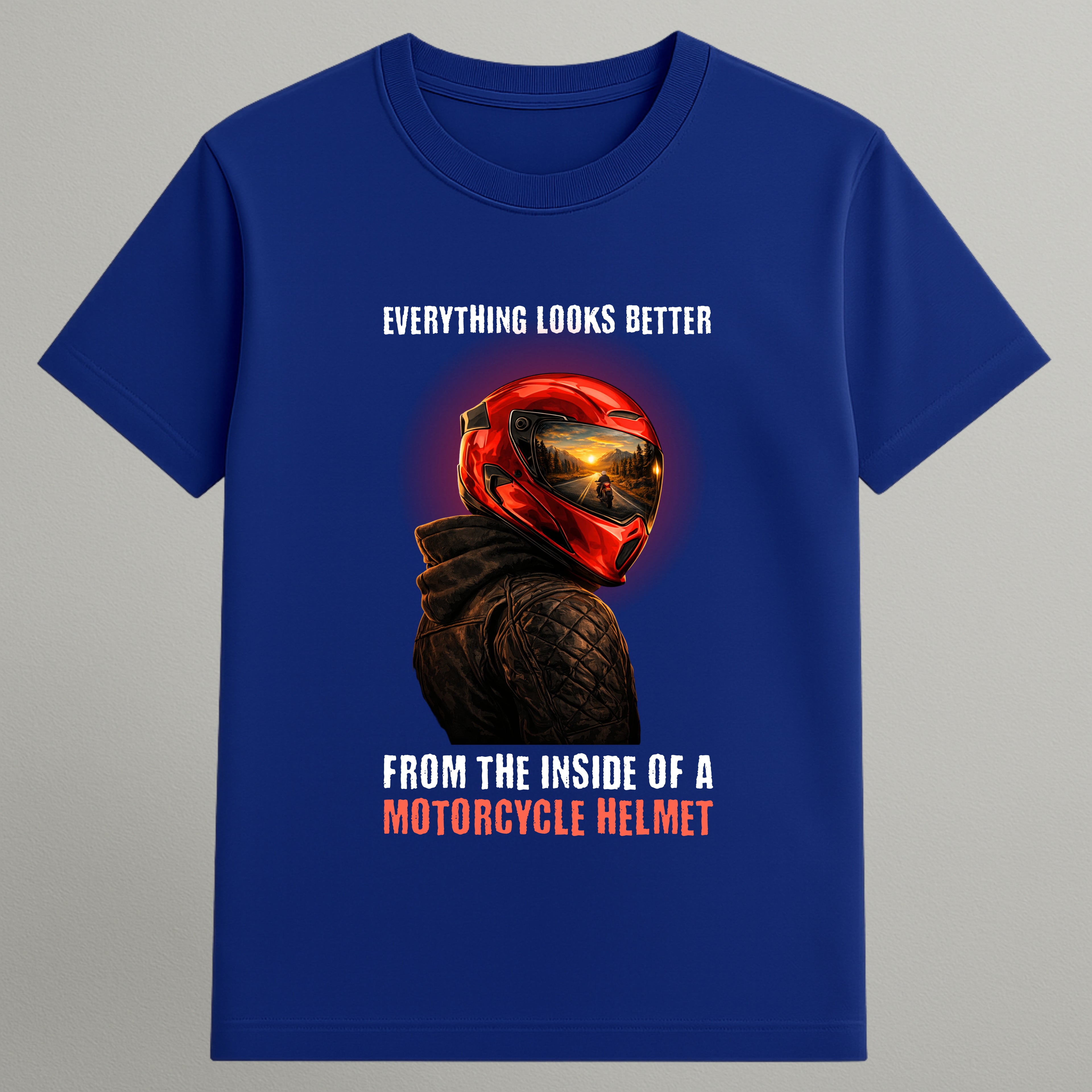 Inside a Motorcycle Helmet T-shirt