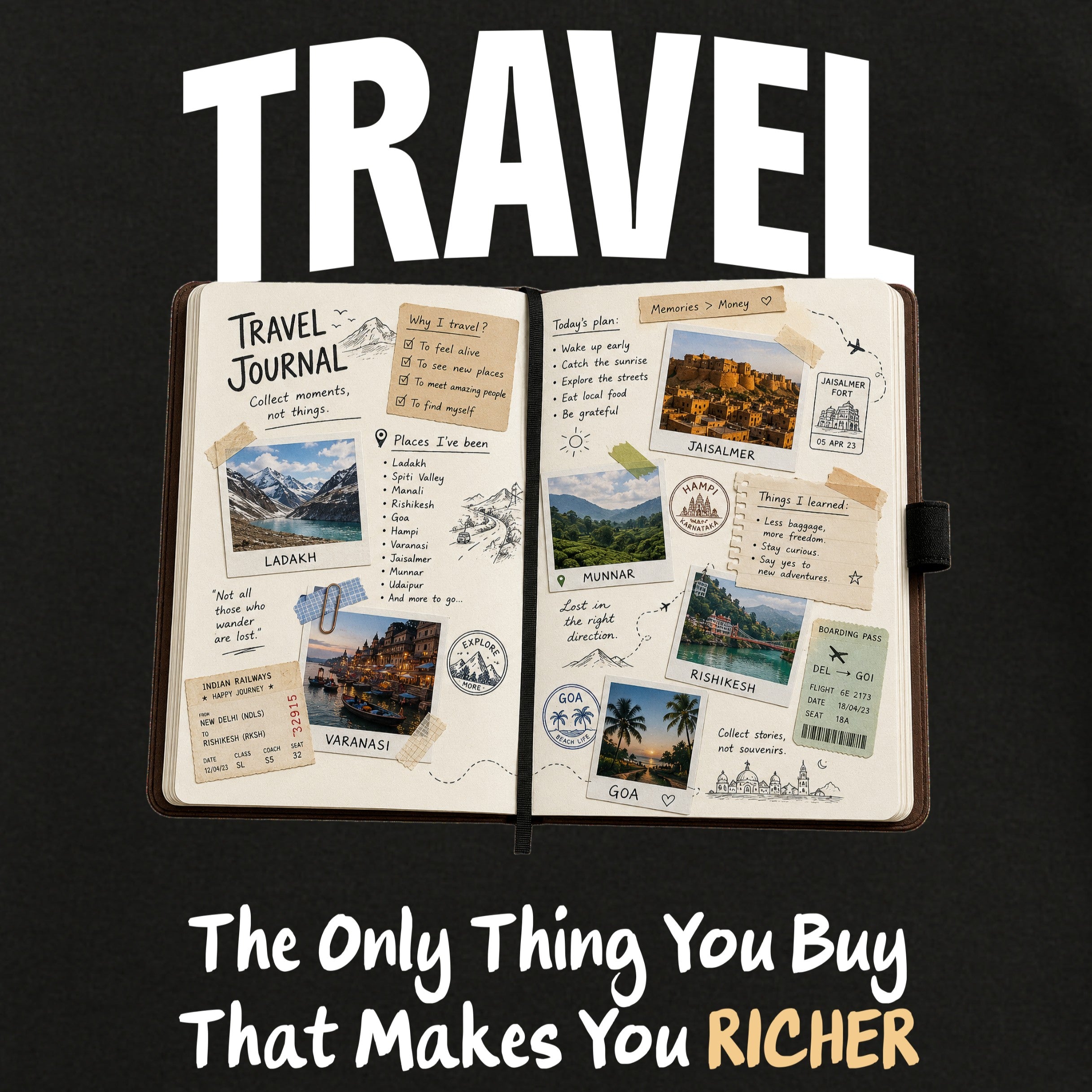 Travel Makes You Richer T-shirt